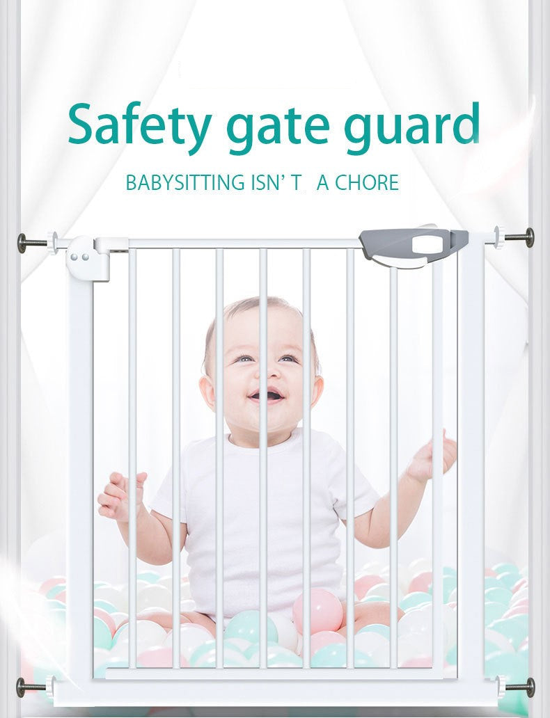 Adjustable Baby Safety Gate Auto-Close One Handed Operation Gate Rail Pagar Bayi Pets High Strength Iron Gate For Kids Infants and Toddlers