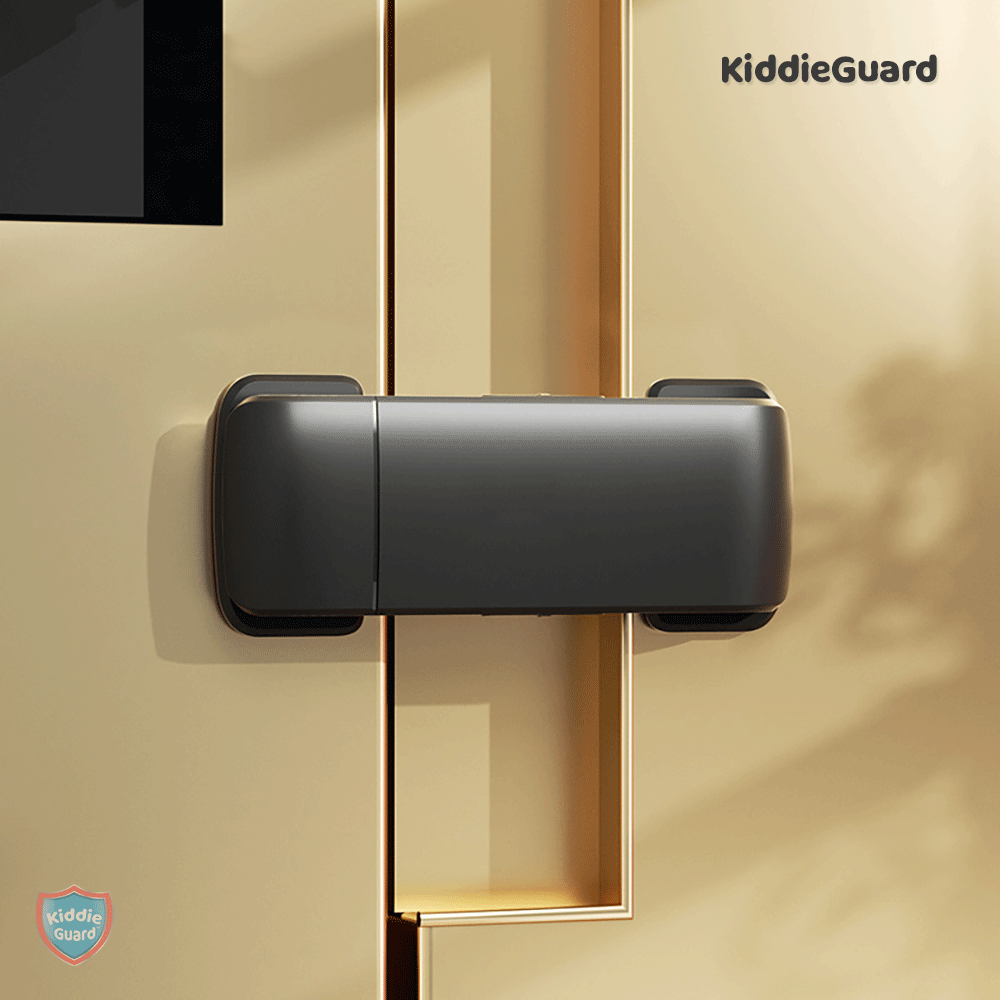 Latch Lock for Refrigerator/Freezer/Cupboards/Cabinets Lock Door - KiddieGuard C4508