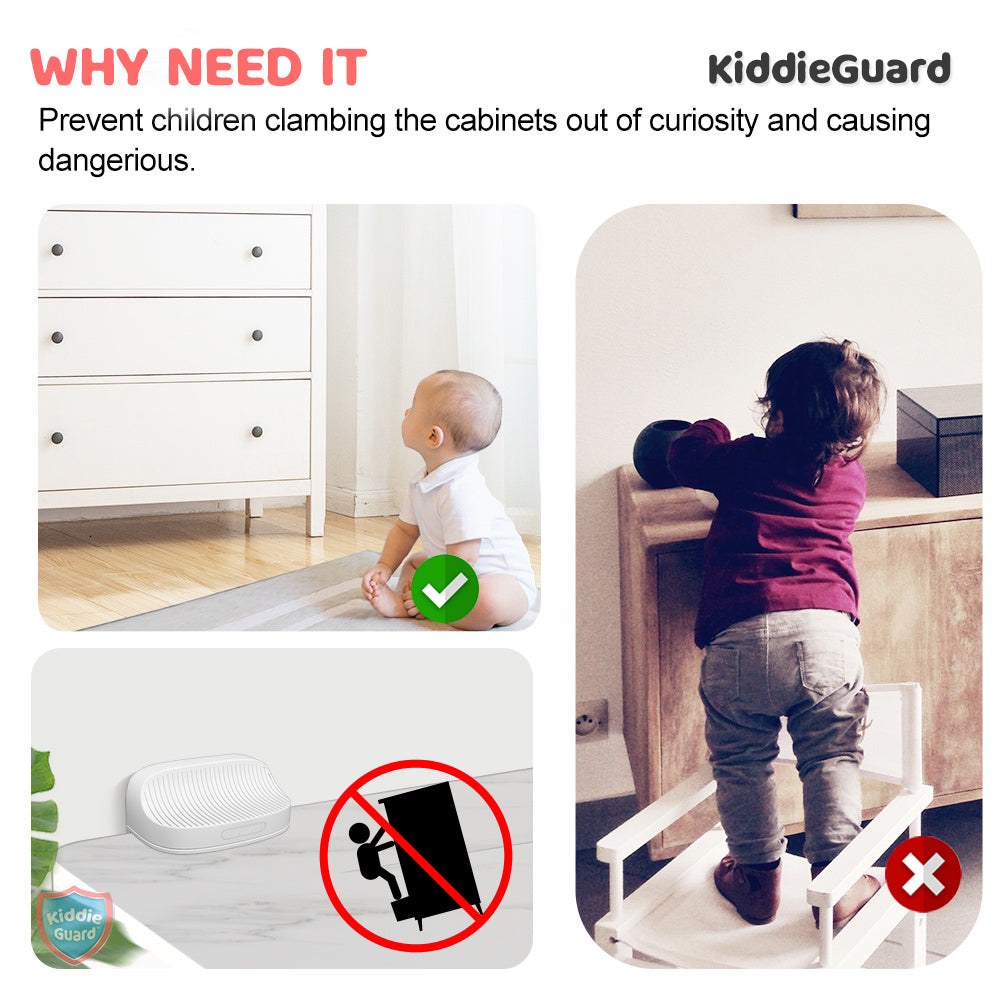 Childproof Anti-tip Furniture Wall Anchors - KiddieGuard C8812