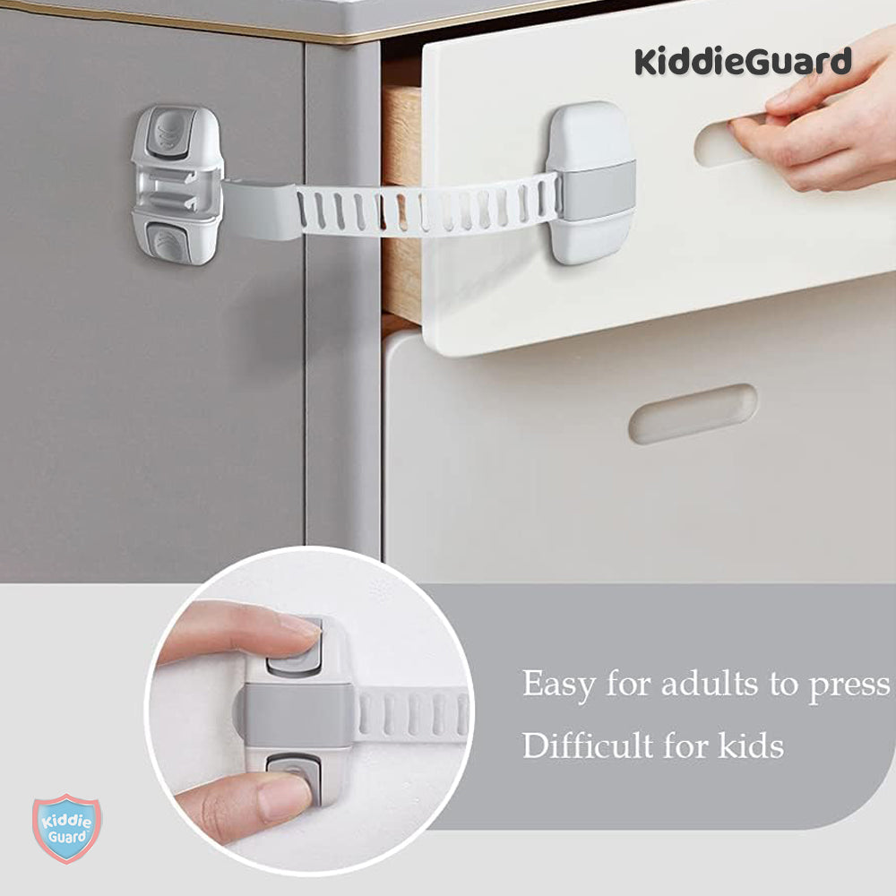 Adjustable Multipurpose Baby Safety Lock For Cabinets & Drawers - KiddieGuard C4202