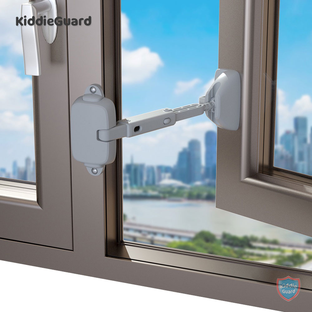 Baby Safety Adjustable Window Restrictor Lock ABS Child Protection Anti-Fall Window Lock Limiter - KiddieGuard C4402