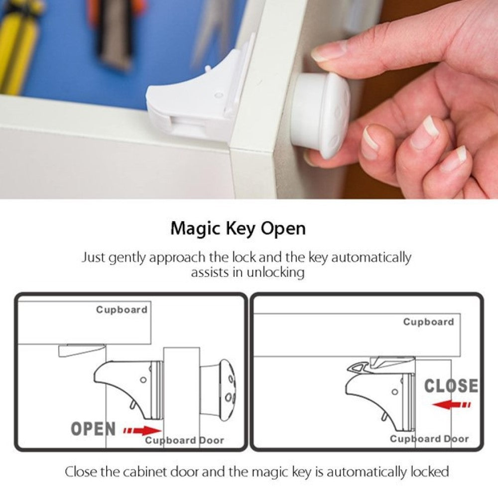 Drawer Door Lock Children Protection Invisible Lock Kids Security - KiddieGuard C4607