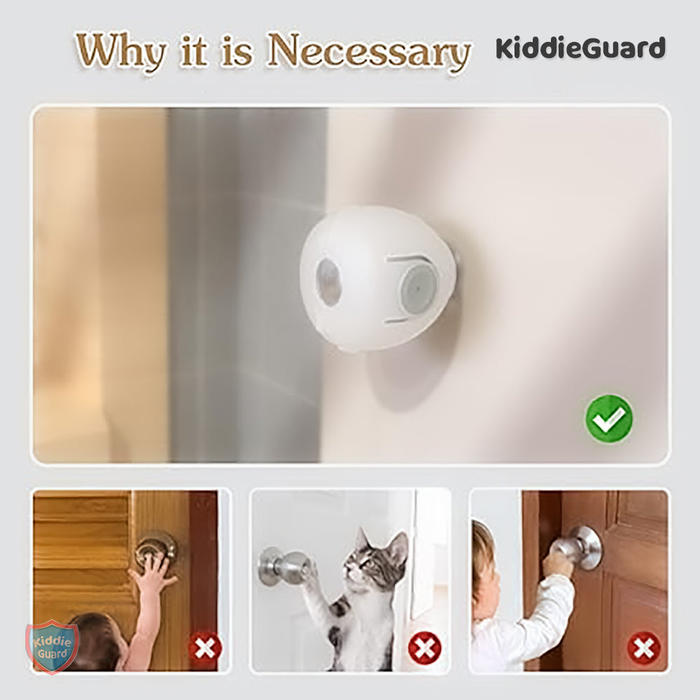 Baby Safety Door Round Knob Silicone Safety Cover Doorknob Guard Protector Baby Protector Child Protection - KiddieGuard