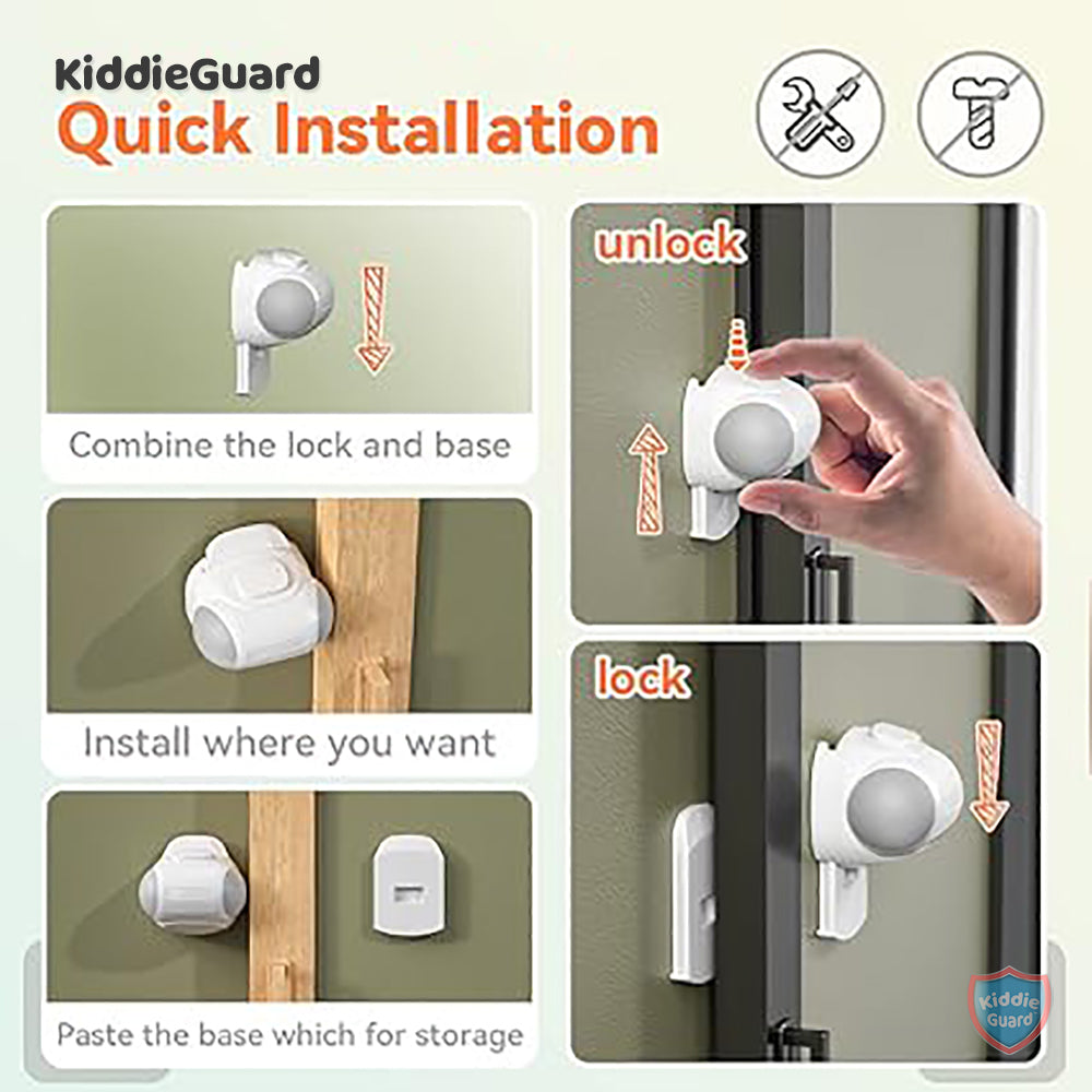 Child Safety Falling Prevention Locks Limiter - KiddieGuard C5212