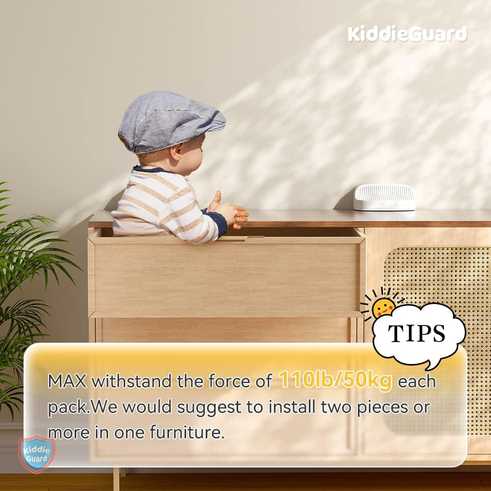 Childproof Anti-tip Furniture Wall Anchors - KiddieGuard C8812