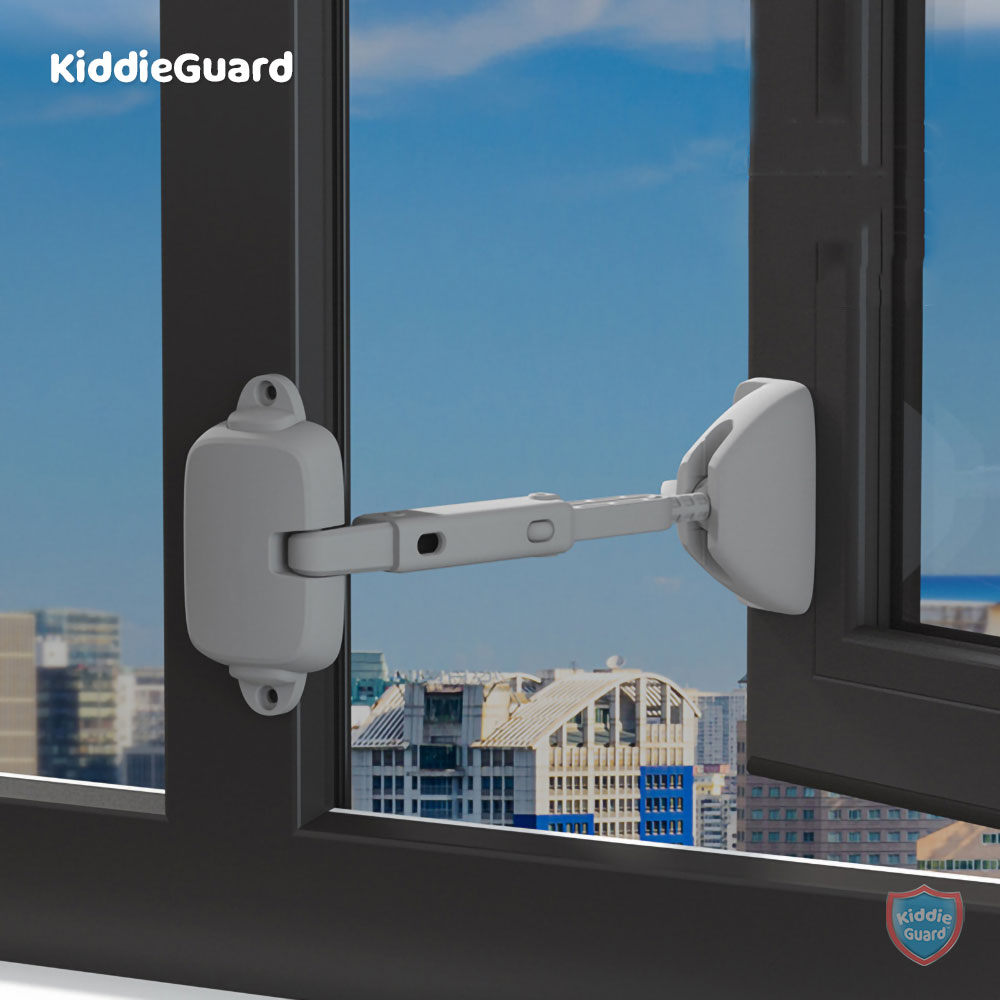 Baby Safety Adjustable Window Restrictor Lock ABS Child Protection Anti-Fall Window Lock Limiter - KiddieGuard C4402